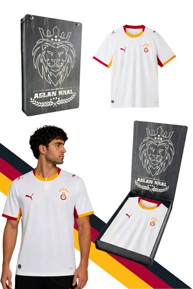 GS FRM 042 785002 GALATASARAY ORJİNAL LİSANSLI PUMA 2026/2027 ALTERNATİF BEYAZ  FORMA LAZER KUTU HEDİYELİ ürün görseli 1