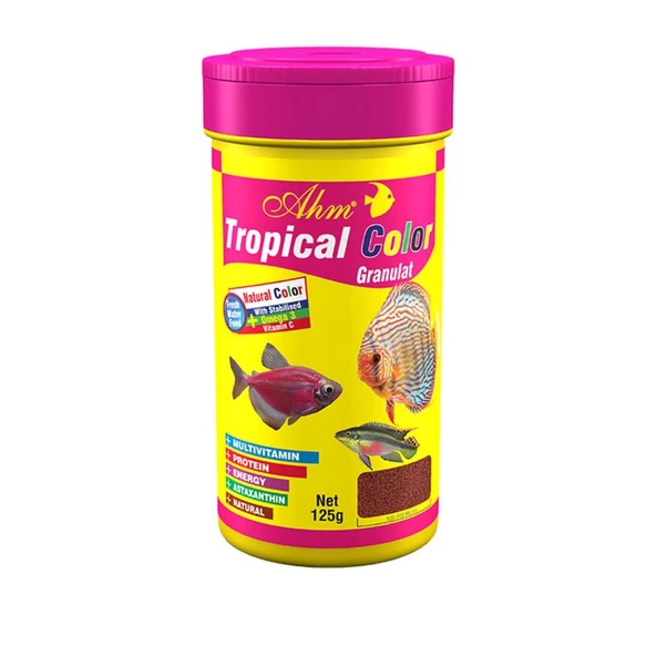 Ahm Tropical Colour Granulat Süs Balıkları Yemi 100 Ml ürün görseli 1