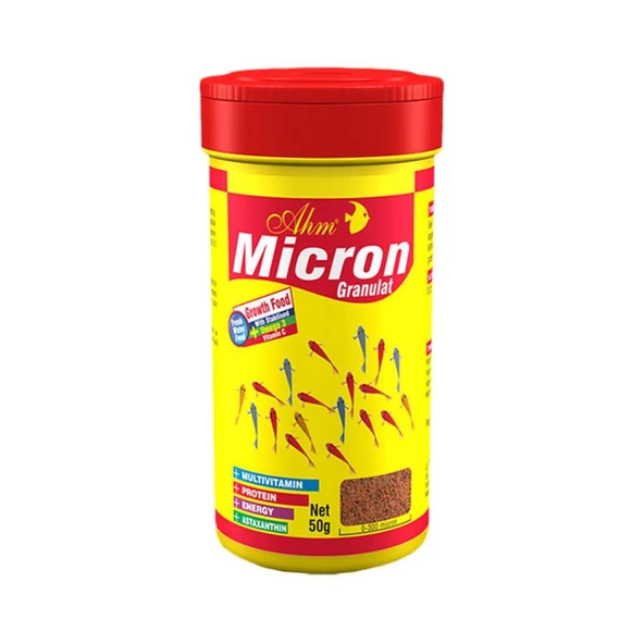 Ahm Micron Granulat Yavru Balıklar İçin Büyütme Yemi 100 Ml ürün görseli 1