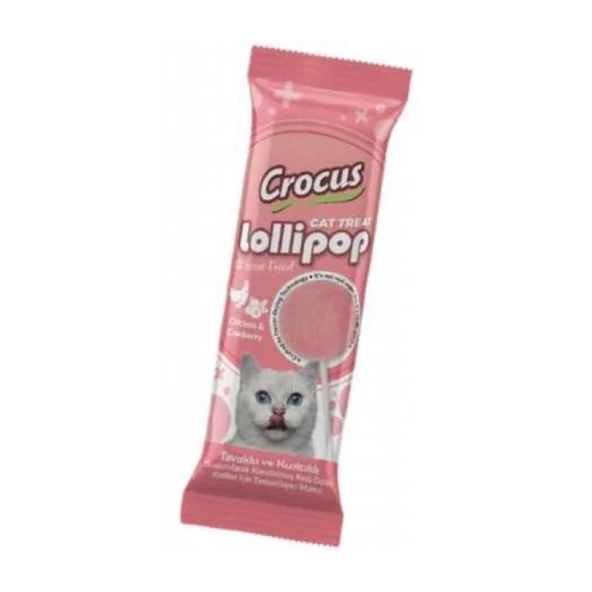 Crocus Tavuklu ve Kızılcıklı Lolipop Kedi Ödül Maması 1.4 Gr 1 Adet ürün görseli 1