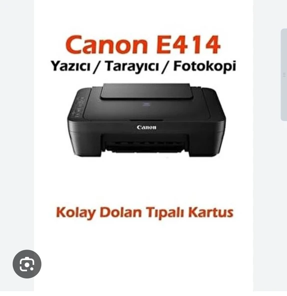 Canon Pixma E414 Tarayıcı + Fotokopi Renkli Çok Fonksiyonlu Mürekkep Püskürtmeli Yazıcı Outlet/Teşhir ürün görseli 1
