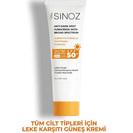 Sinoz Koyu Leke Karşıtı Spf 50+ Yüz Güneş Kremi 50 Ml ürün görseli 1