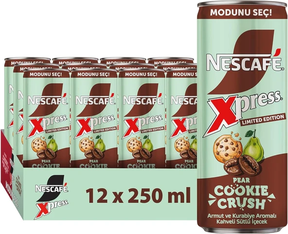 Nescafé Xpress Pear Cookie Crush Soğuk Kahve 250 ml - 12 ADET ürün görseli 1