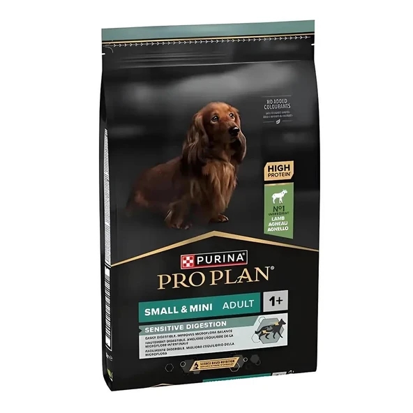 Pro Plan Sensitive Digestion Kuzulu ve Pirinçli Küçük Irk Yetişkin Köpek Maması 3 Kg ürün görseli 1