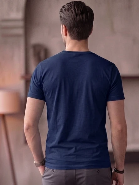 Bisiklet Yaka Basic Tişört (SlimFit) - Resim 3