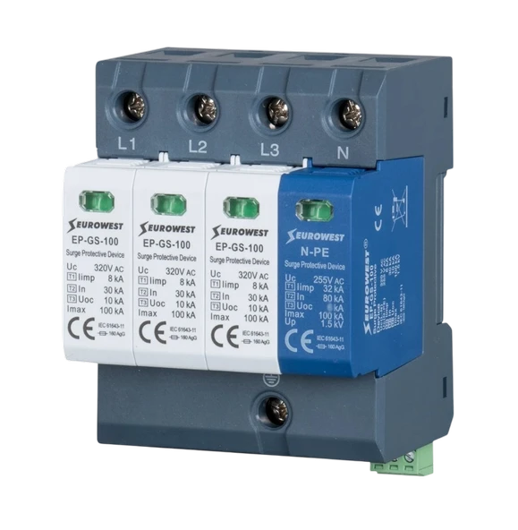 PARAFUDUR 100KA T1+T2+T3 3P+NPE ürün görseli 1