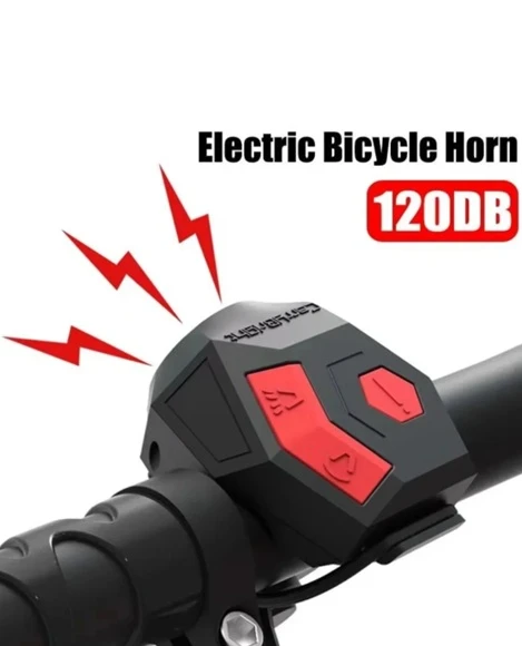 120 dB USB Şarjlı Elektrikli Bisiklet Kornası ve Anti Hırsızlık Alarm Zili Scooter Uyumlu ürün görseli 1