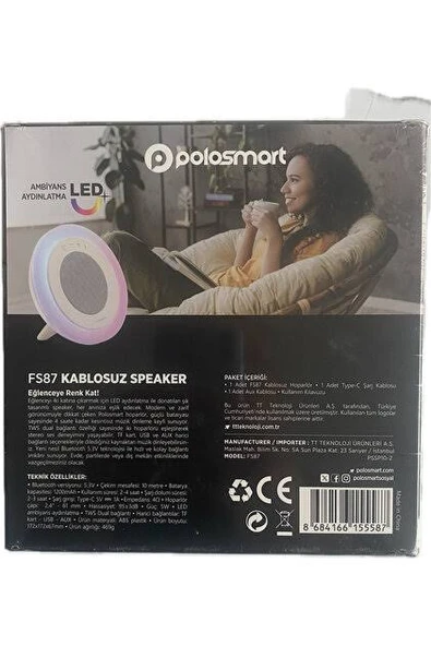POLOSMART KABLOSUZ SPEAKER BTVERSİON 5.3V-ÇEKİM MESAFESİ 10 MT FS87 ürün görseli 1