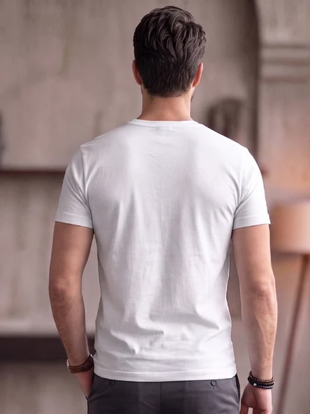 Bisiklet Yaka Basic Tişört (SlimFit) - Resim 3