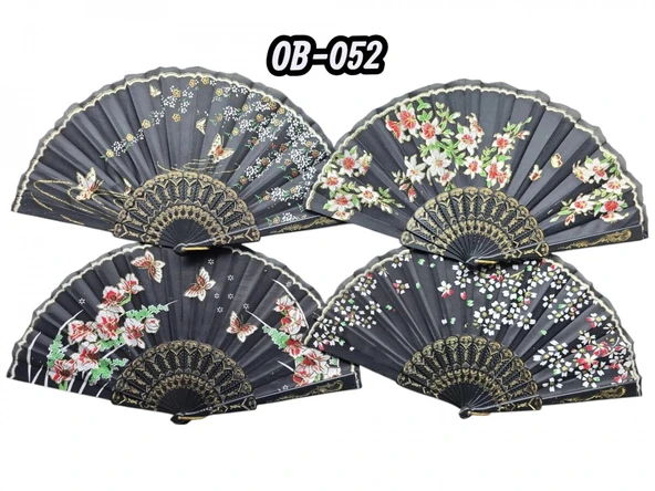 Plastik Kumaş Yelpaze 12'li Karışık Ob-052 ürün görseli 1