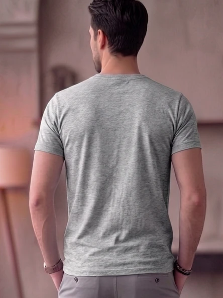 Bisiklet Yaka Basic Tişört (SlimFit) - Resim 3