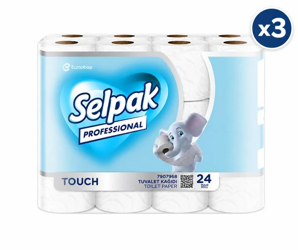 Selpak Professional Touch Tuvalet Kağıdı 24'lü x 3 Paket ürün görseli 1