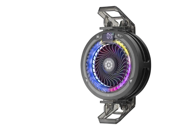 Telefon Soğutucu Fan Rgb Isı Göstergeli Siyah TH25PRO ürün görseli 1