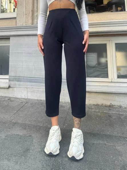 Kadın Krep Kumaş Balon Pantolon - Resim 2