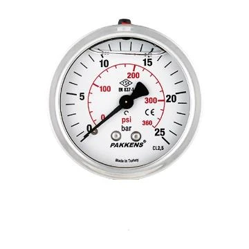 Pakkens 50x04 Gliserinli Alttan Çıkışlı Manometre ürün görseli 1