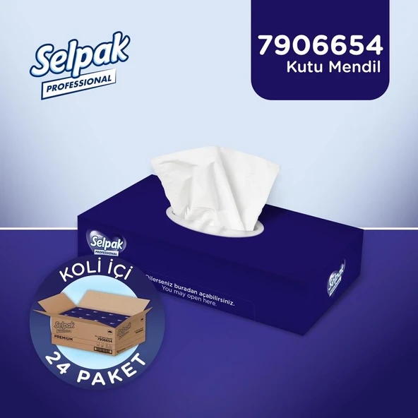 Selpak Professional Premium Kutu Mendil 18 x 21 Cm 50 Yaprak x 24 Paket ürün görseli 1
