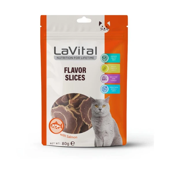 LaVital Somonlu Suşi Dilimleri Kedi Ödül Maması 80 Gr ürün görseli 1