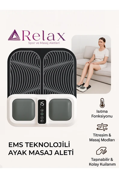 EMS Teknolojili Isıtmalı Ayak Masaj Aleti – Çok Fonksiyonlu, Dijital Ekranlı ürün görseli 1