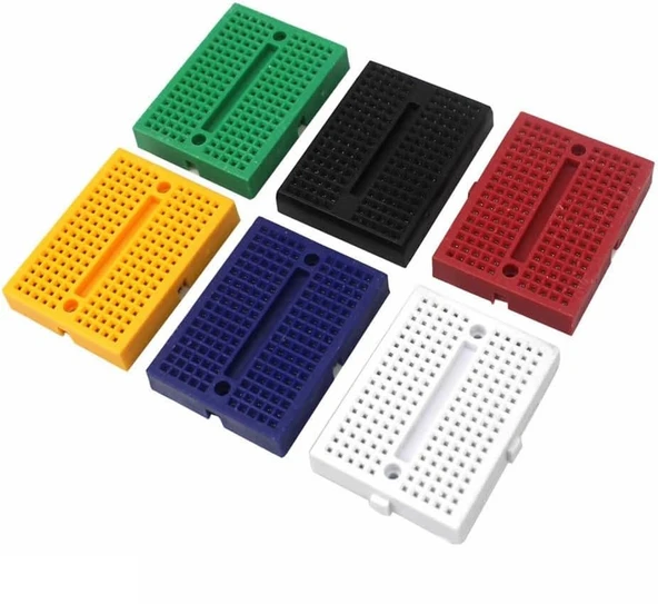 6 Adet Farklı Renkte Mini Breadboard Seti 47x35mm 170 Hücreli SYB-170 Pin Mini ve Pratik Prototipleme Platformu ürün görseli 1