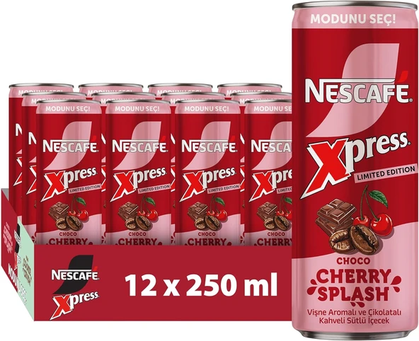 Nescafé Xpress Choco Cherry Splash Soğuk Kahve 250 ml - 12 ADET ürün görseli 1