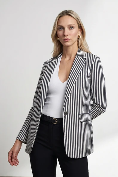 60806 DİLVİN REGULAR FİT BLAZER ürün görseli 1