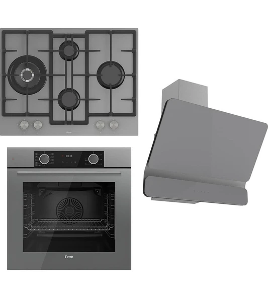 Fryart Serisi Airfry Pişirme Gri Set (ED078 + XE63CPR +D082 ) ürün görseli 1