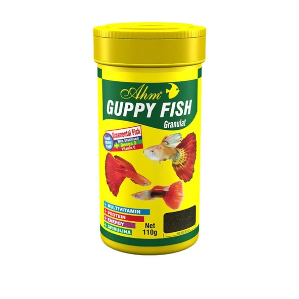 Ahm Guppy Fish Granulat Lepistes Balık yemi 100 Ml ürün görseli 1