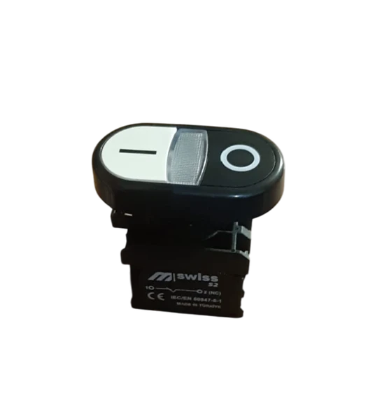 SW-AL7425 22MM PLASTK İŞARETLİ İKİZ BUTON(1NO/1NC) ürün görseli 1