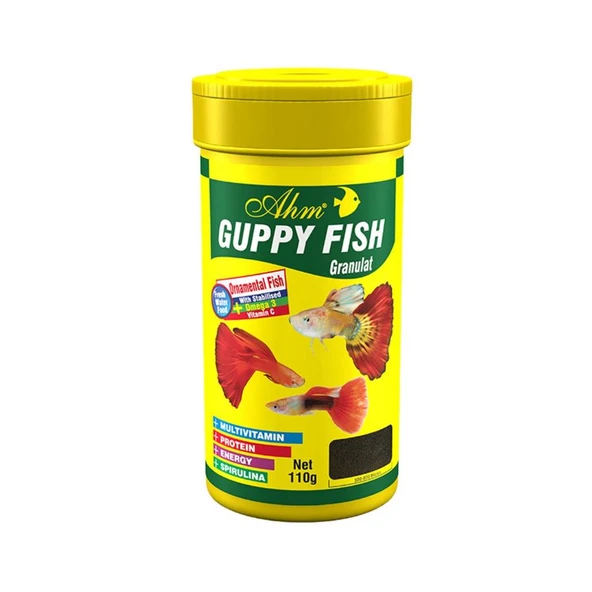 Ahm Guppy Fish Granulat Lepistes Balık Yemi 250 Ml ürün görseli 1