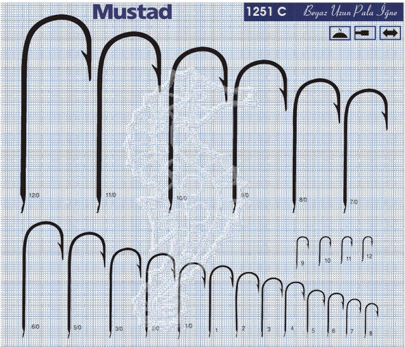 Mustad Olta İğnesi 1251C 100lü - Resim 2