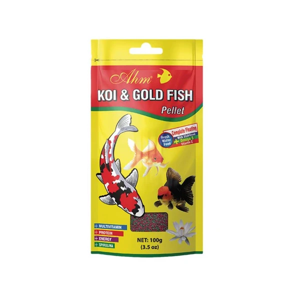 Ahm Koi Gold Fish Pellet Koi Balığı Yemi 100 Gr ürün görseli 1