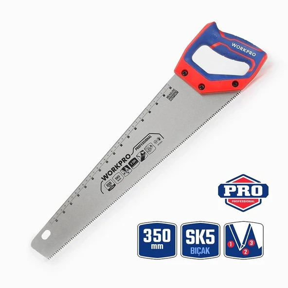 WORKPRO WP215035 350mm SK5 7 TPI Ağır Hizmet Tipi El Testeresi ürün görseli 1