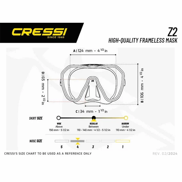 Cressi Z2 Dalış Maskesi - Resim 4