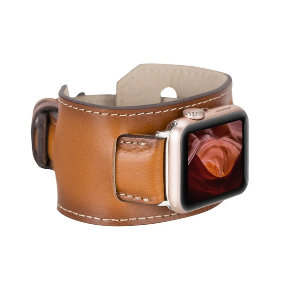 Apple Watch Uyumlu Deri Kordon 42-44-45mm Cuff RST2EF ürün görseli 1