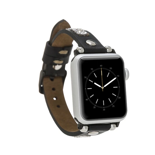 Apple Watch Uyumlu Deri Kordon 38-40-41mm Taşlı ST RST1 ürün görseli 1