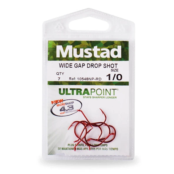 Mustad Double Wide Gap Dropshot 10548NP-RD Olta İğnesi - Resim 3