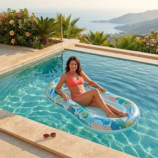 Fileli Deniz Yatağı Çiçek Desenli 155 x 83 cm - 2507001  - 1 ADET ürün görseli 1
