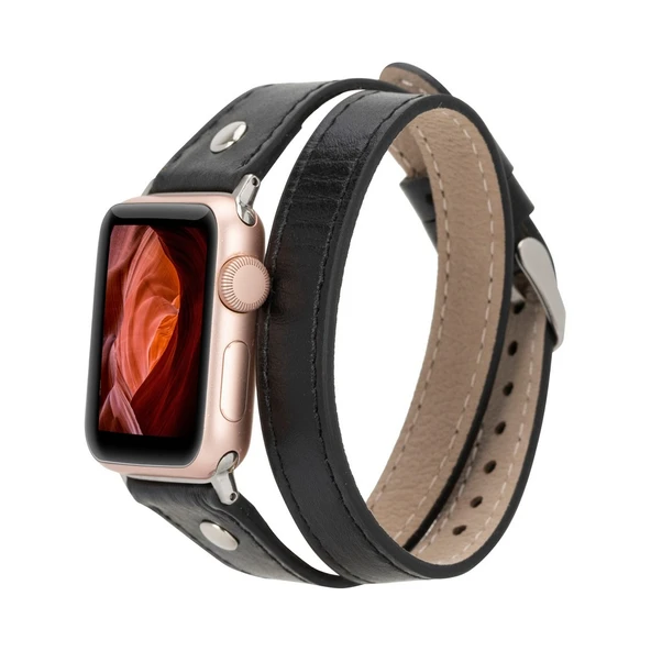 Apple Watch Uyumlu Deri Kordon 42-44-45mm DT ST RST1 ürün görseli 1