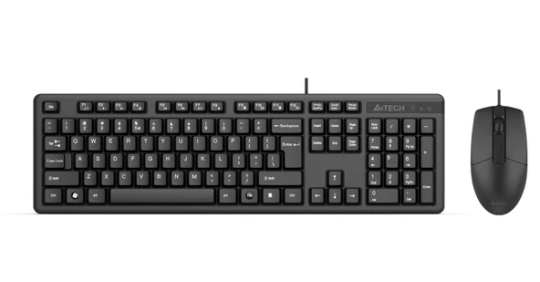 A4 Tech KR-3330S Silent Q Usb Fn-Multimedya Klavye + Optik Mouse Set Sessiz ürün görseli 1