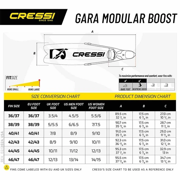Cressi Gara Turbo Boost Dalış Paleti - Resim 5