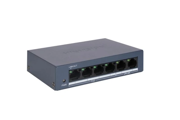 HIKVISION DS-3E0106MP-E/M 4XFE+2XFE RJ45 45W PORT SWİTCH ürün görseli 1