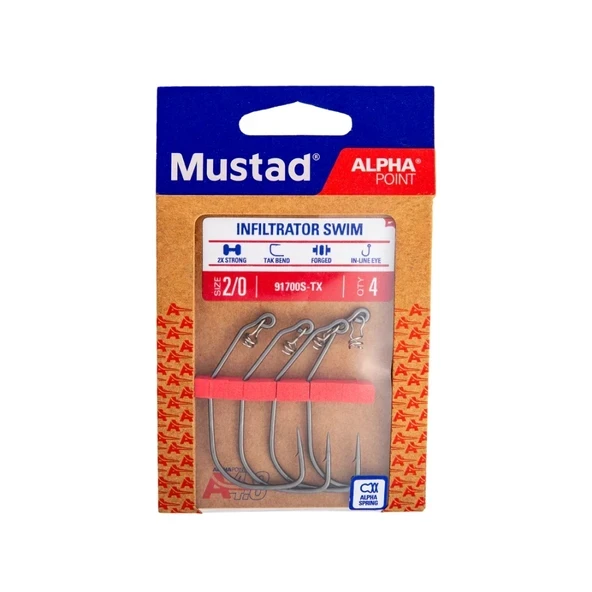 Mustad Alpha Point 91700S Infiltrator Swim Hook - Resim 3