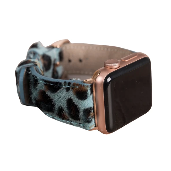 Apple Watch Uyumlu Deri Kordon 42-44-45mm Leopar LEO56N ürün görseli 1