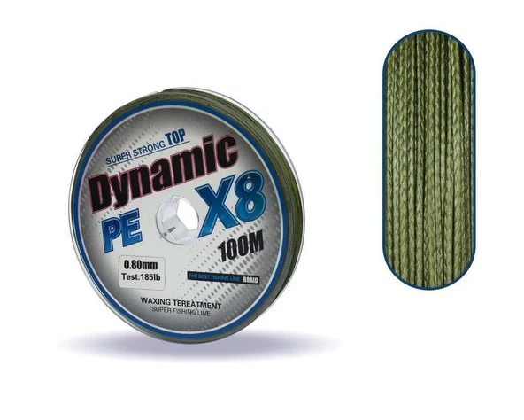Captain Dynamic Soft PE 8 Örgü İp Misina 100mt Yeşil - Resim 2