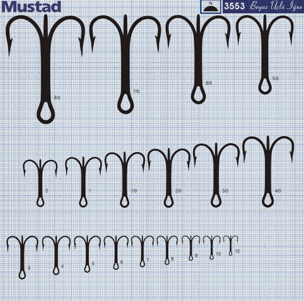 Mustad Olta İğnesi 3553 50li - Resim 2