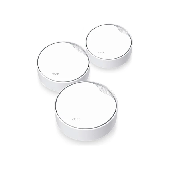 TP-LİNK Deco X50-PoE(3-pack) PoE Destekli Wi-Fi 6 Mesh Sistemi | AX3000 Mbps Hız | Fiber Uyumlu | Çift Bant | 2.5 Gbps Port | 150 Cihaz | 600 m² Kapsama Alanı | WPA3 | Mobil Uygulama ile Kolay Kurulum ürün görseli 1