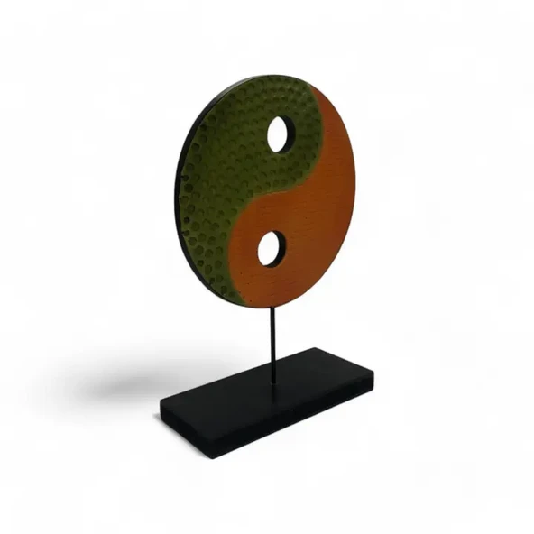 Ying Yang Yeşil Turuncu Ev Dekoru Küçük - Resim 3
