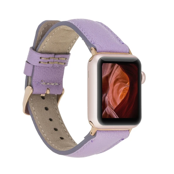Apple Watch Uyumlu Deri Kordon 38-40-41mm CP22 Lila ürün görseli 1