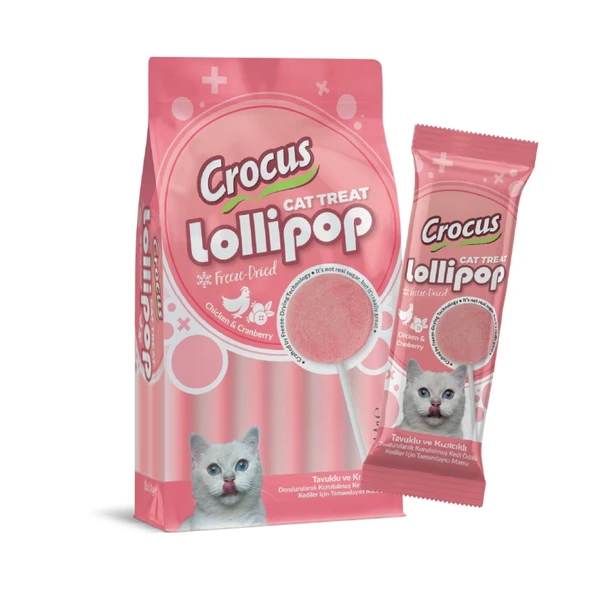 Crocus Tavuklu Ve Kızılcıklı Kedi Lolipop ürün görseli 1