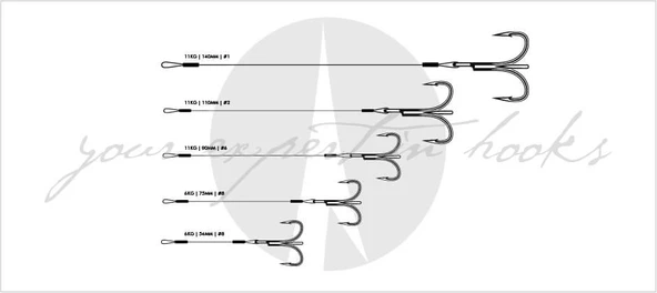 VMC Stinger Üçlü Olta İğnesi Çelik Telli 7554 - Resim 2